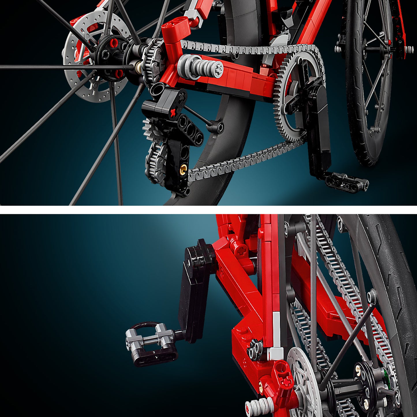 LEGO Icons Racefiets - Bouwpakket voor Volwassenen - Fiets met Rubberen Banden, Versnellingen en Achterstandaard - Slaapkamer Decoratie - Cadeau-idee voor Wielerfans - 11380