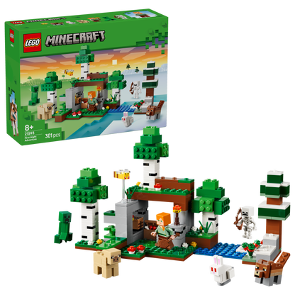 LEGO Minecraft Eerste Nacht-avontuur - Bouwpakket voor Kinderen met 7 figuren Incl. Alex, Creeper, Skelet en Boswolf - Kinderkamer Decoratie - Cadeau voor Gamers, Jongens en Meisjes vanaf 8 jaar - 21593