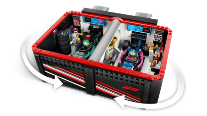 LEGO Pitbox mit Mercedes AMG und Alpine F1 Autos 60444 City