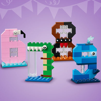 LEGO Verjaardagscijfers Taartdecoratie met Speelgoed Dieren Figuren incl. Hond, Spin en Walvis - Tafeldecoratie en Feestartikel - Cadeau voor Jongens en Meisjes vanaf 6 Jaar - 40807