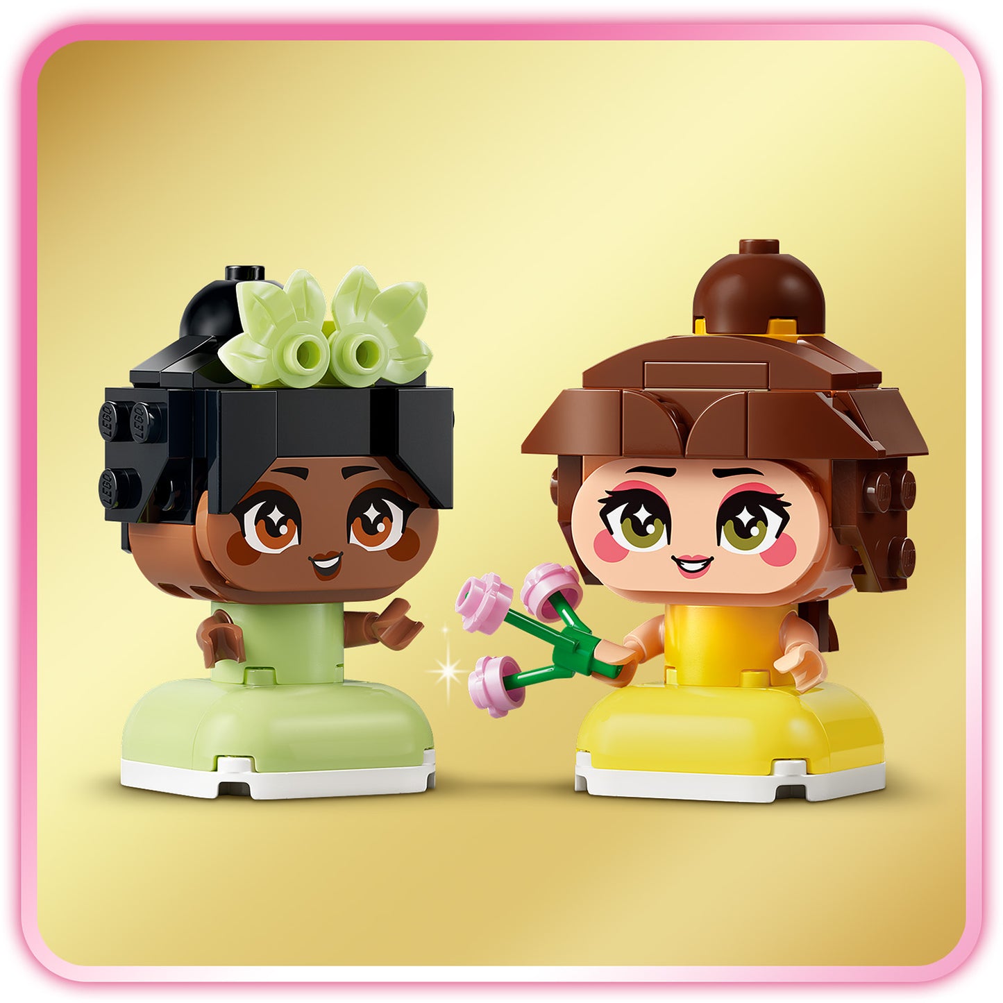 LEGO Disney Princess Mini Belle en Tiana met Kasteel Bouwbaar Speelgoed met Poppetjes 43291