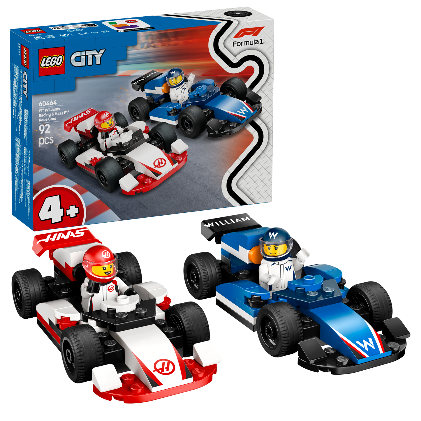 LEGO F1 Williams Racing &amp; Haas Formel 1 Autos 60464 City