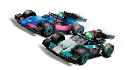 LEGO Pitbox mit Mercedes AMG und Alpine F1 Autos 60444 City
