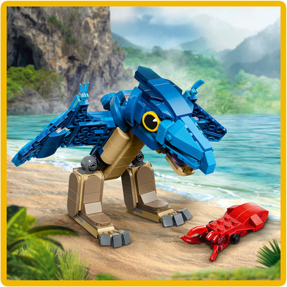 LEGO Jurassic World Babydinosaurus Pteranodon - Dinosaurus Speelgoed voor Kinderen vanaf 7 Jaar - Verstelbare Dino en Inktvis - Schattige Kinderkamer Decoratie - Cadeau voor Jongens en Meisjes 77977