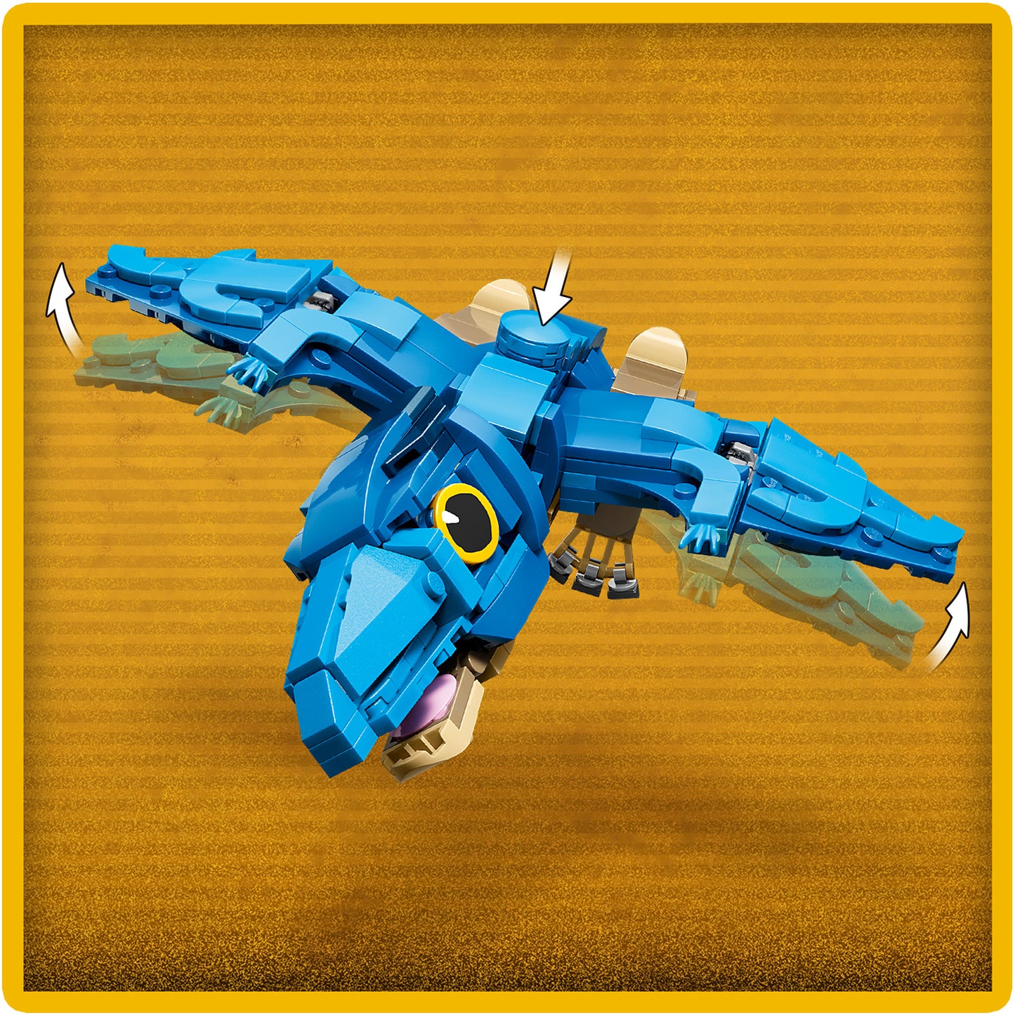 LEGO Jurassic World Babydinosaurus Pteranodon - Dinosaurus Speelgoed voor Kinderen vanaf 7 Jaar - Verstelbare Dino en Inktvis - Schattige Kinderkamer Decoratie - Cadeau voor Jongens en Meisjes 77977