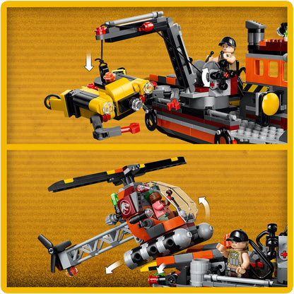 LEGO Jurassic World Mosasaurus Bootaanval - Dinosaurus Speelgoed voor Kinderen Vanaf 7 Jaar - Bouwpakket met 3 Minifiguren en Voorgevormd Dino Model - Cadeau voor Jongens en Meisjes 77983