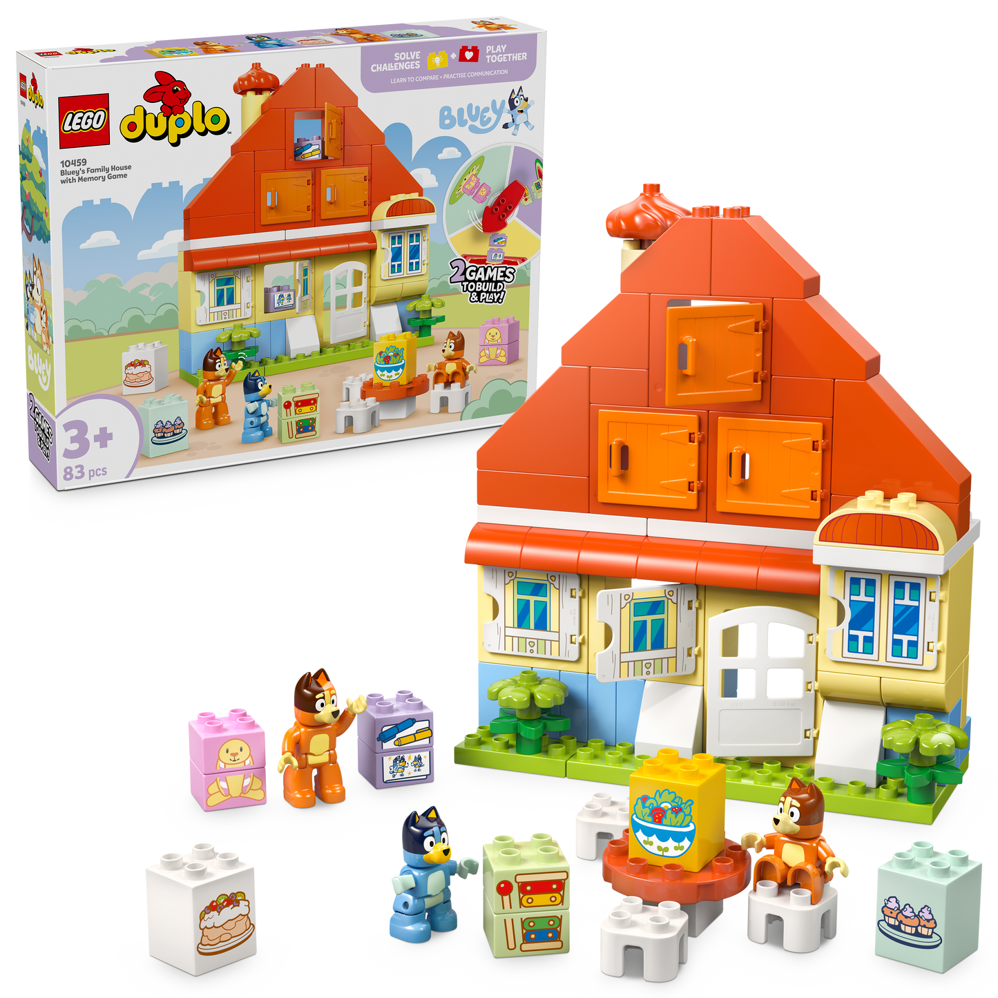 LEGO House of Bluey und ihre Familie mit Memory-Spiel 10459 Duplo Bluey Vorbestellung: 1. August)