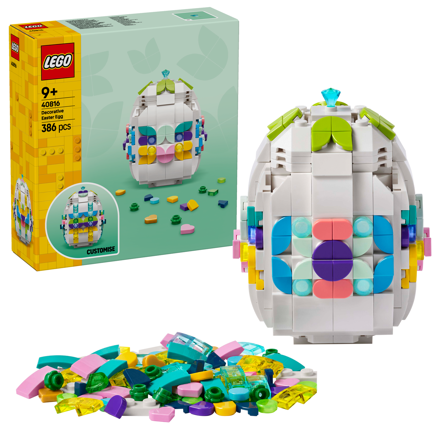 LEGO Paasei Versieren Paasdecoratie en Bouwpakket met Speelgoed voor Kinderen 40816