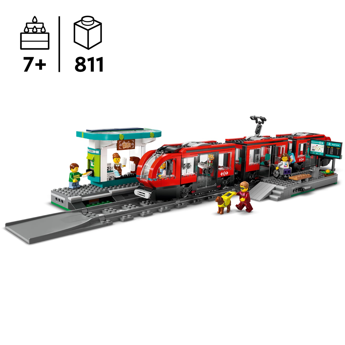 LEGO City Straßenbahn und Bahnhof 60423 City