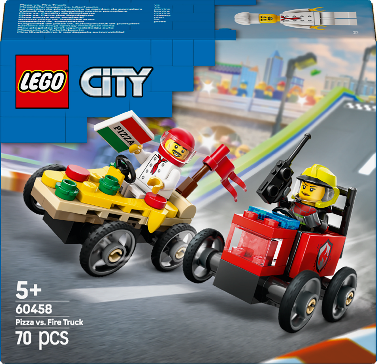 LEGO Race Car Package: Pizza Van vs Fire Truck 60458 City