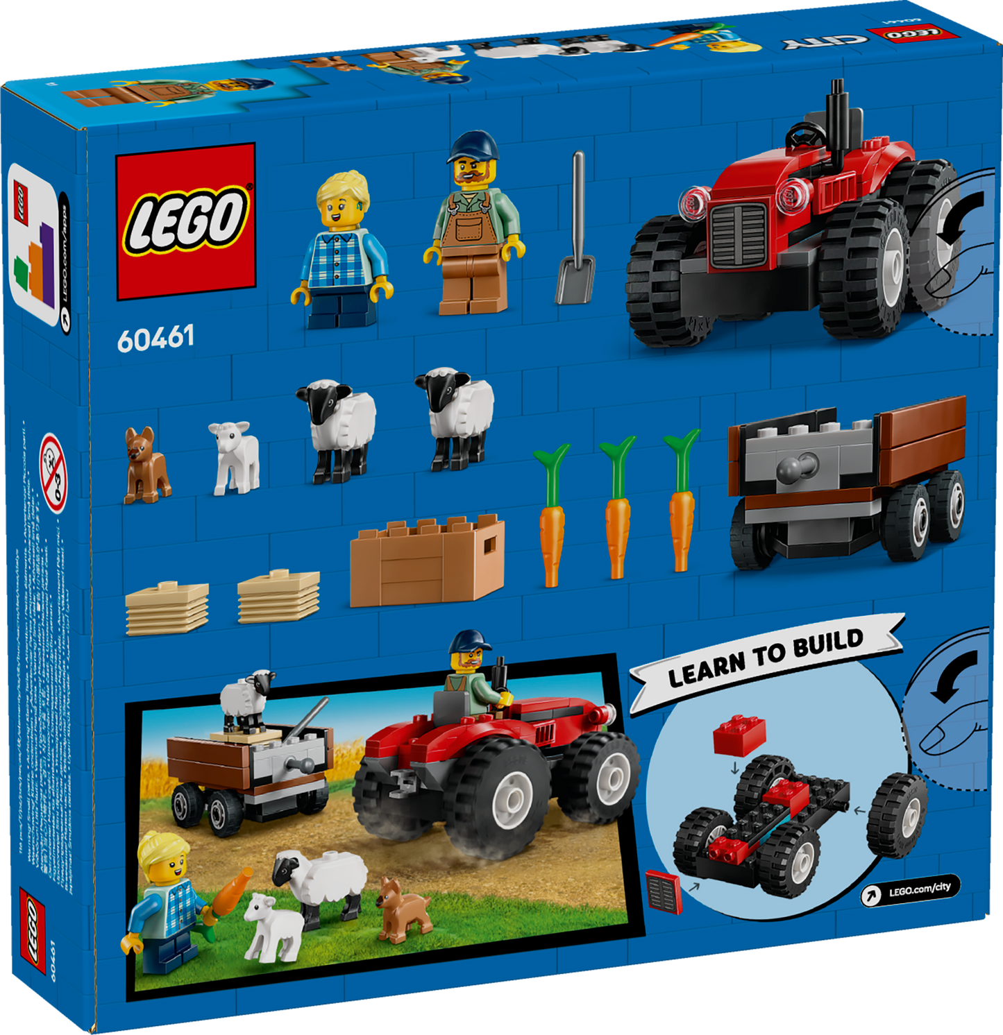 LEGO 60461 Red Farm Tractor with Trailer