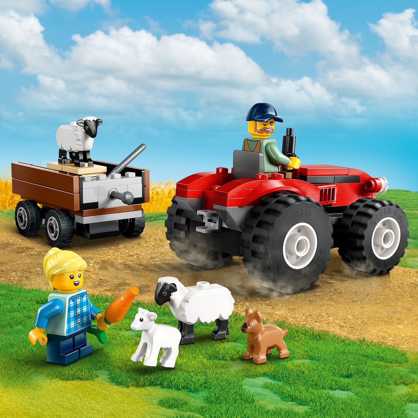 LEGO 60461 Red Farm Tractor with Trailer