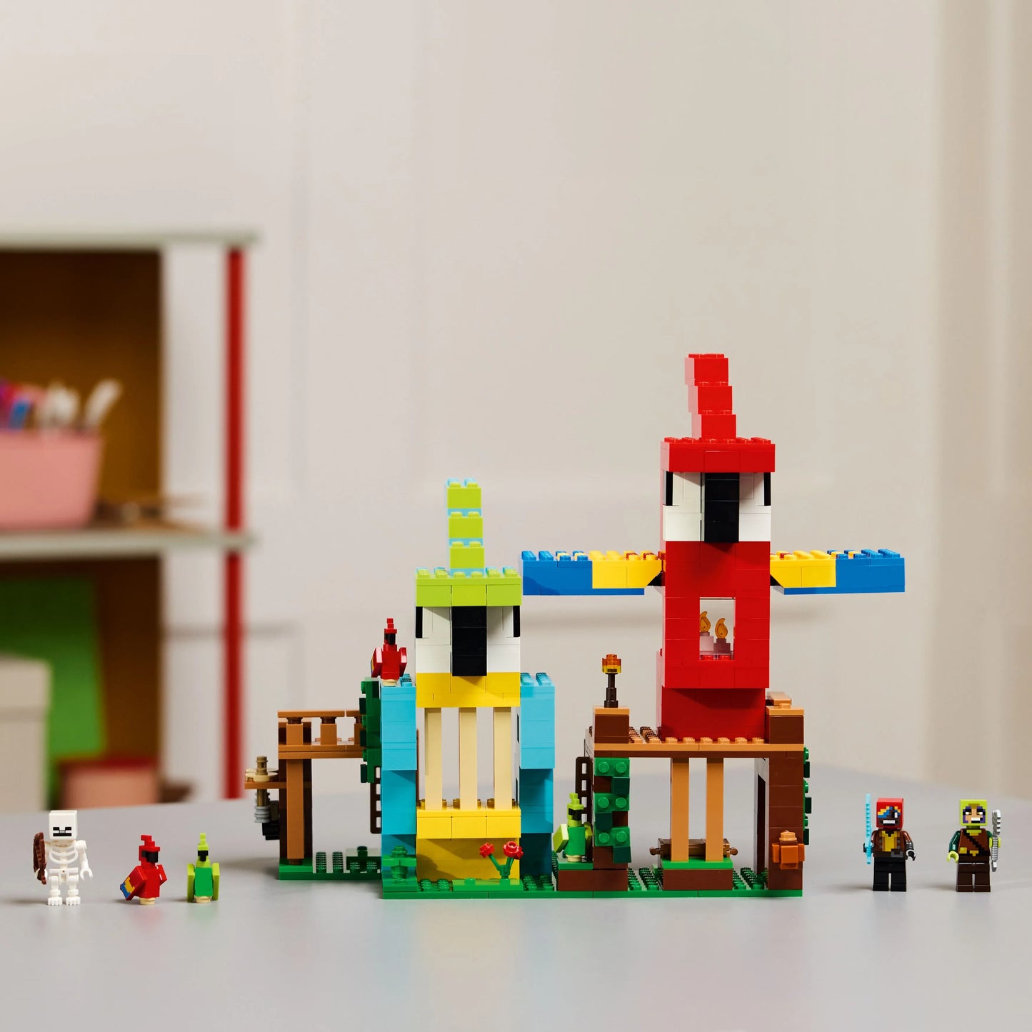 LEGO De papegaaienhuizen 21282 Minecraft