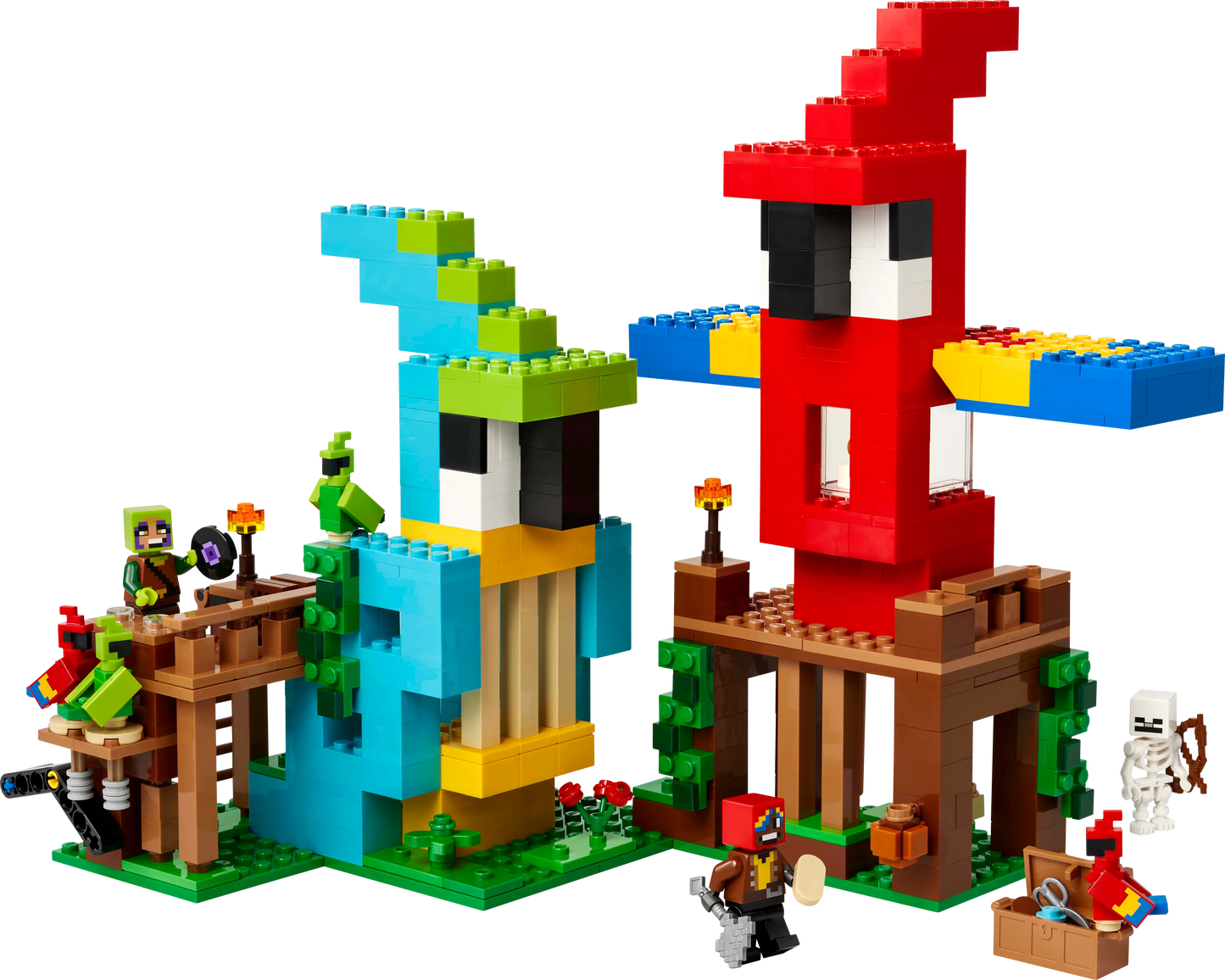 LEGO De papegaaienhuizen 21282 Minecraft