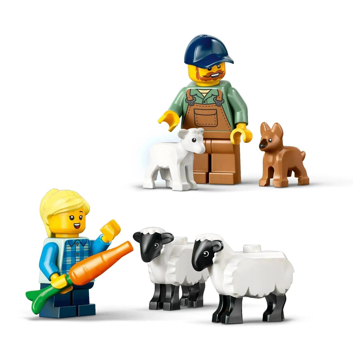 LEGO Rode tractor met aanhanger en schapen 60461 City