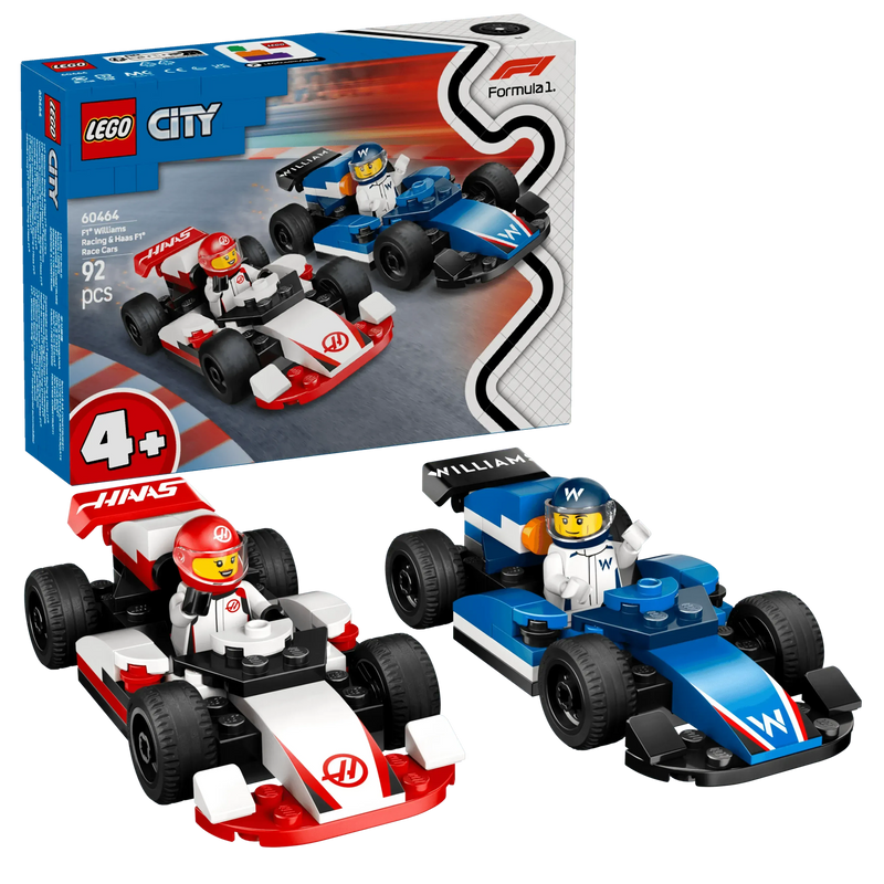 LEGO F1 Williams Racing &amp; Haas Formel 1 Autos 60464 City