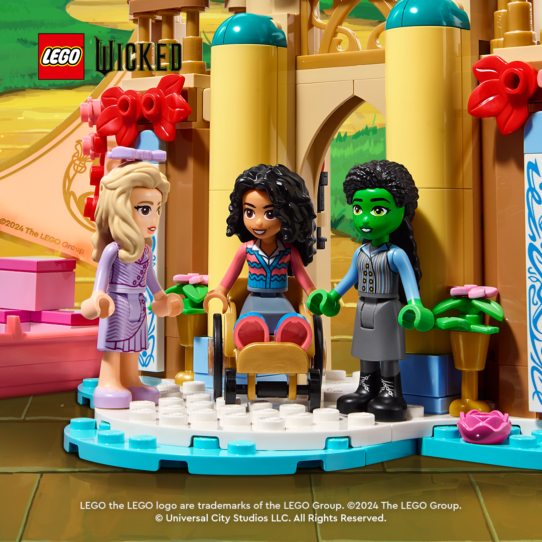 LEGO Glinda, Elphaba en Nessarose op Shiz University 75681 Wicked (Pre-Order: oktober)