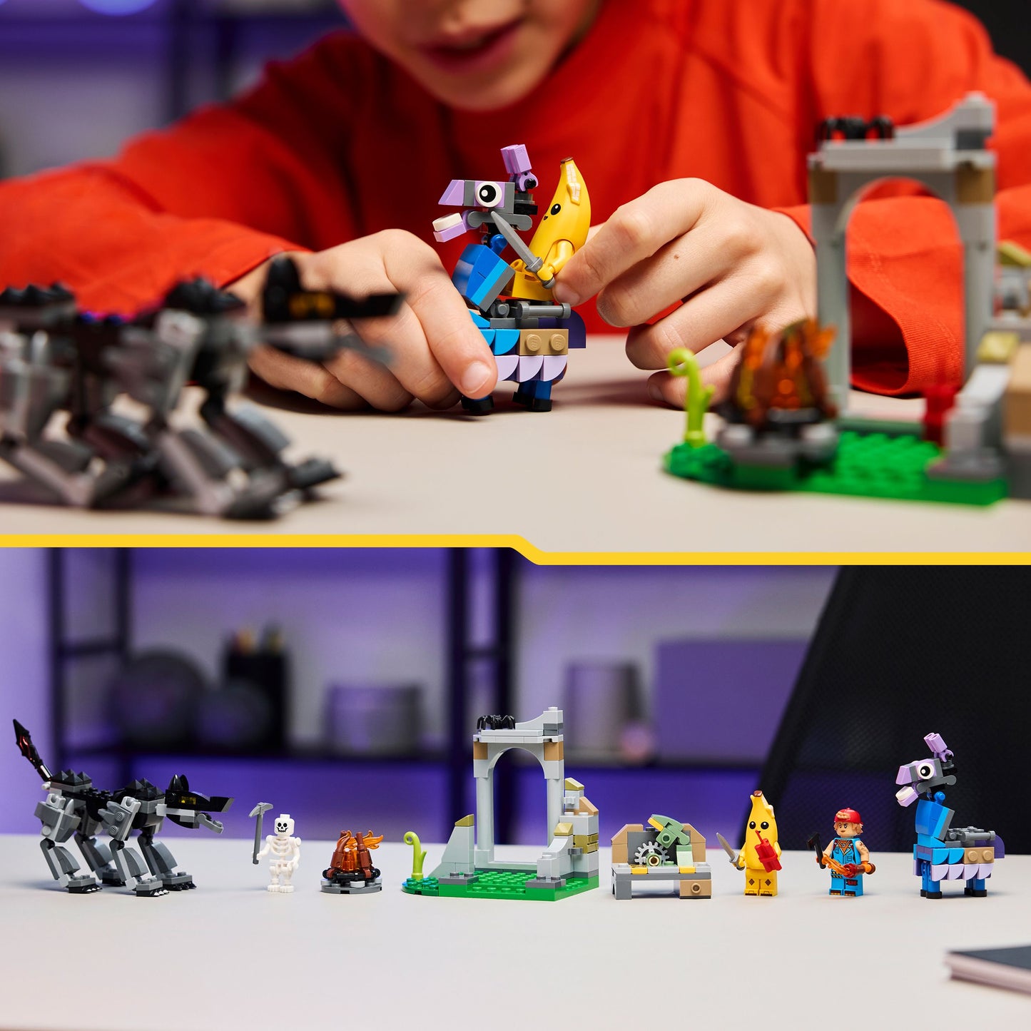 LEGO Peely en Sparkplugs kamp 77075 Fortnite