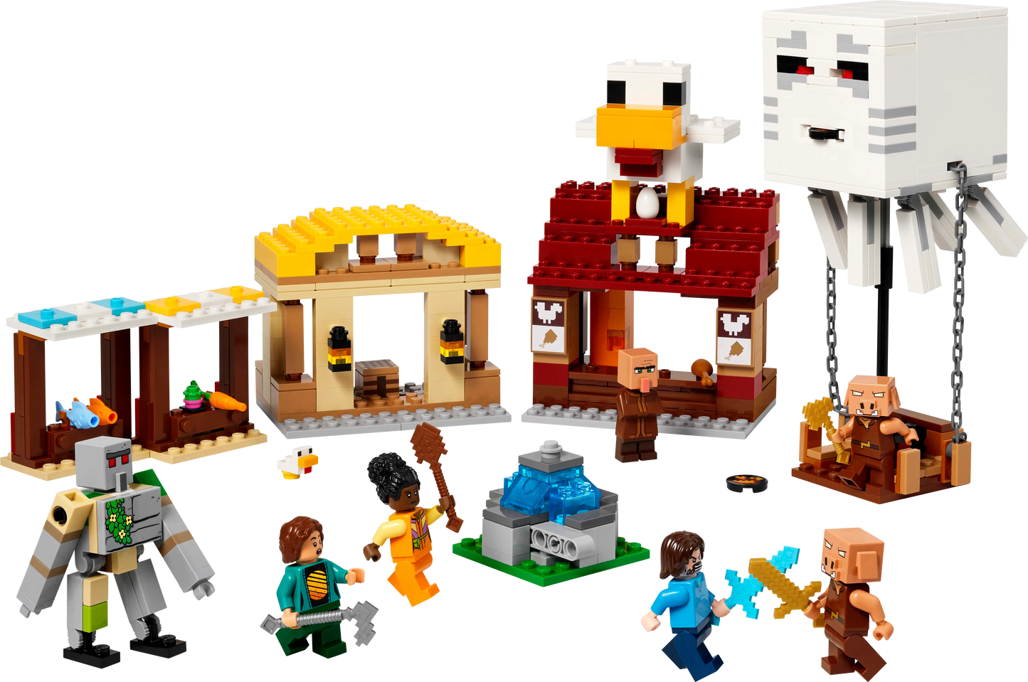 LEGO De Ghast-ballon aanval op het dorp 21273 Minecraft