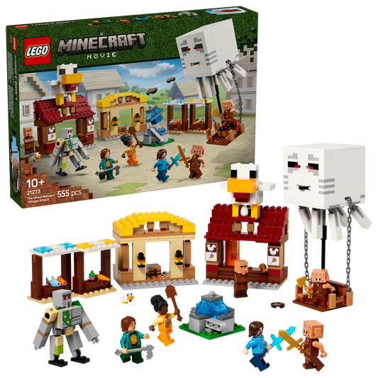 LEGO De Ghast-ballon aanval op het dorp 21273 Minecraft