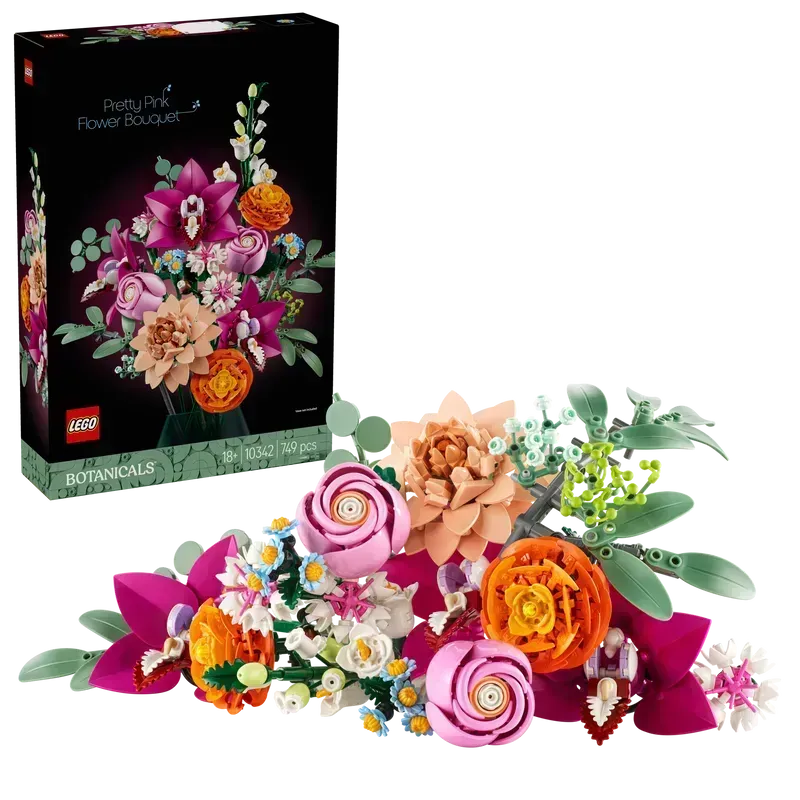 LEGO 10342 Roze boeket, nieuwe bloemenset van LEGO