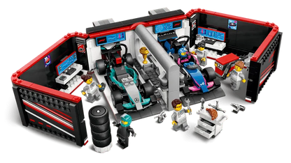 LEGO Pitbox mit Mercedes AMG und Alpine F1 Autos 60444 City