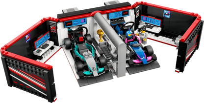 LEGO Pitbox mit Mercedes AMG und Alpine F1 Autos 60444 City