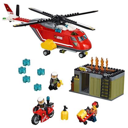 LEGO Brandweer Helikopter en motor 60108 City | 2TTOYS ✓ Official shop<br>