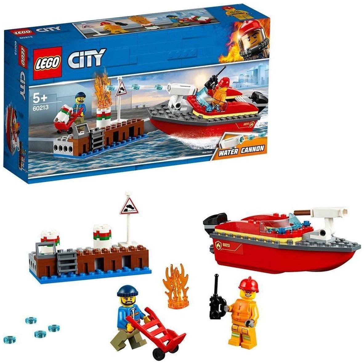 LEGO Brandweer In actie in de haven, met boot 60213 City | 2TTOYS ✓ Official shop<br>