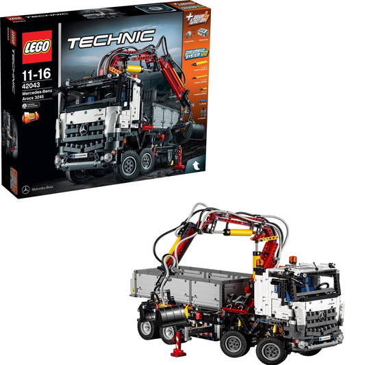 LEGO Mercedes Arocs Actros vrachtwagen met kraan 42043 Technic | 2TTOYS ✓ Official shop<br>