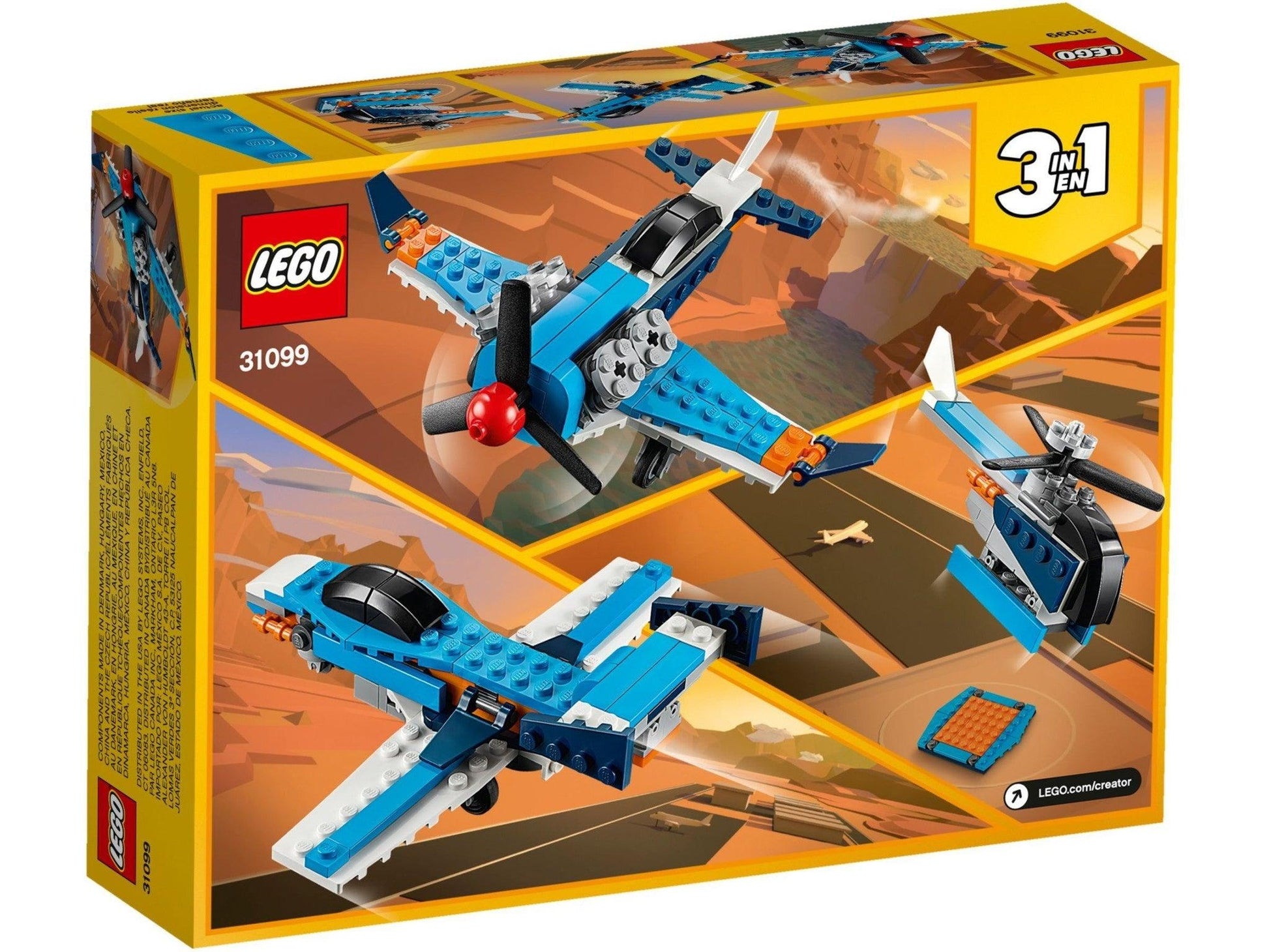 LEGO Propellor Vliegtuig 31099 Creator 3-in-1 LEGO CREATOR @ 2TTOYS LEGO €. 5.99