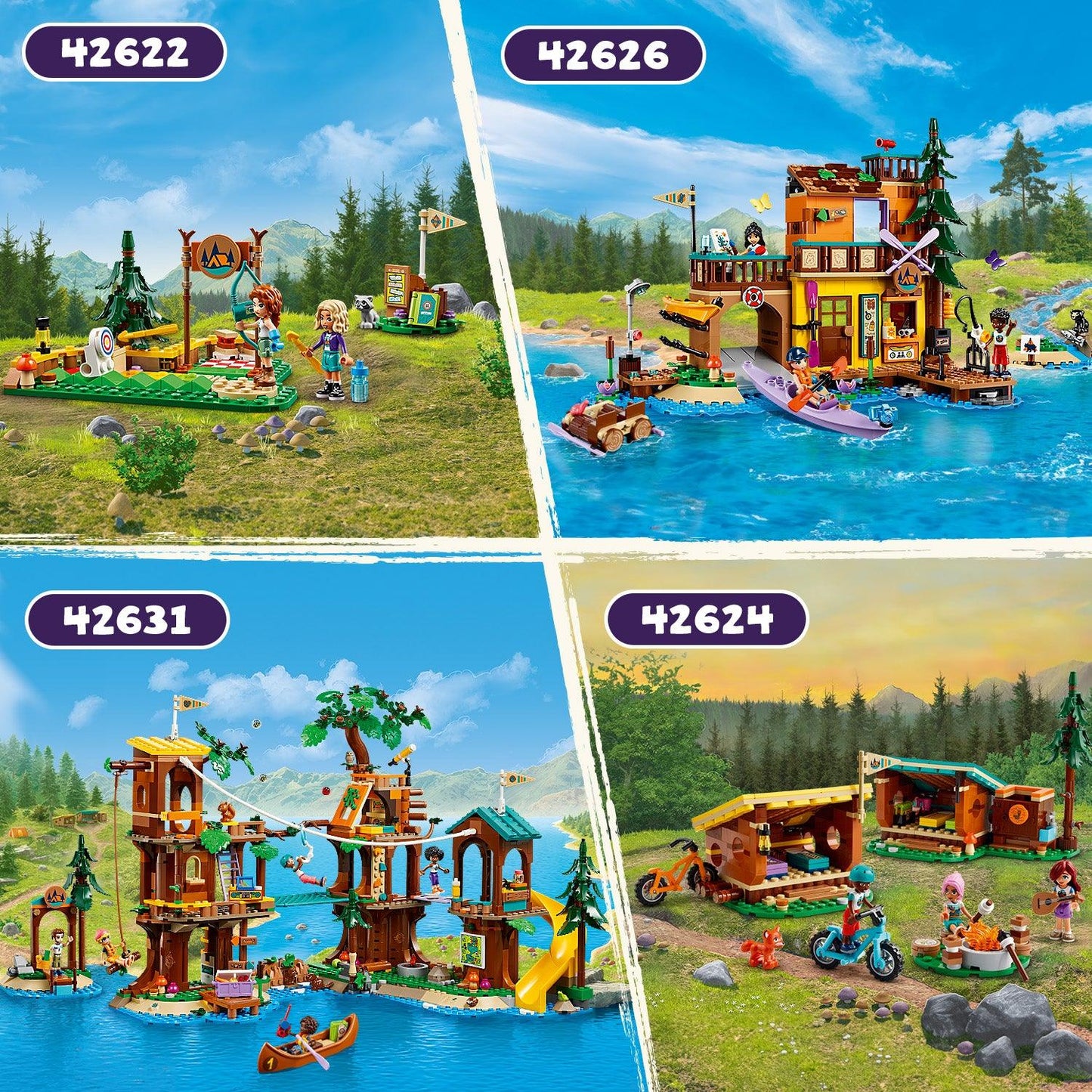 LEGO Vakantie Kamp Knusse Hutten 42624 Friends (Pre-Order: verwacht juni) LEGO Friends @ 2TTOYS LEGO €. 37.49