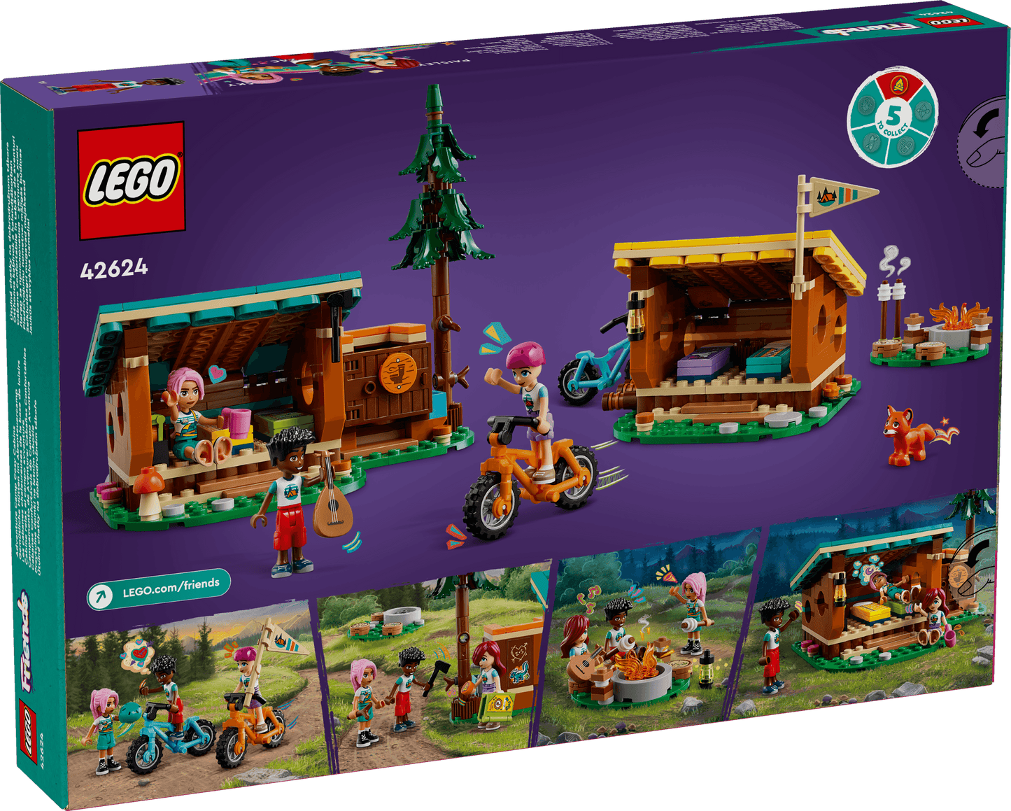 LEGO Vakantie Kamp Knusse Hutten 42624 Friends (Pre-Order: verwacht juni) LEGO Friends @ 2TTOYS LEGO €. 37.49